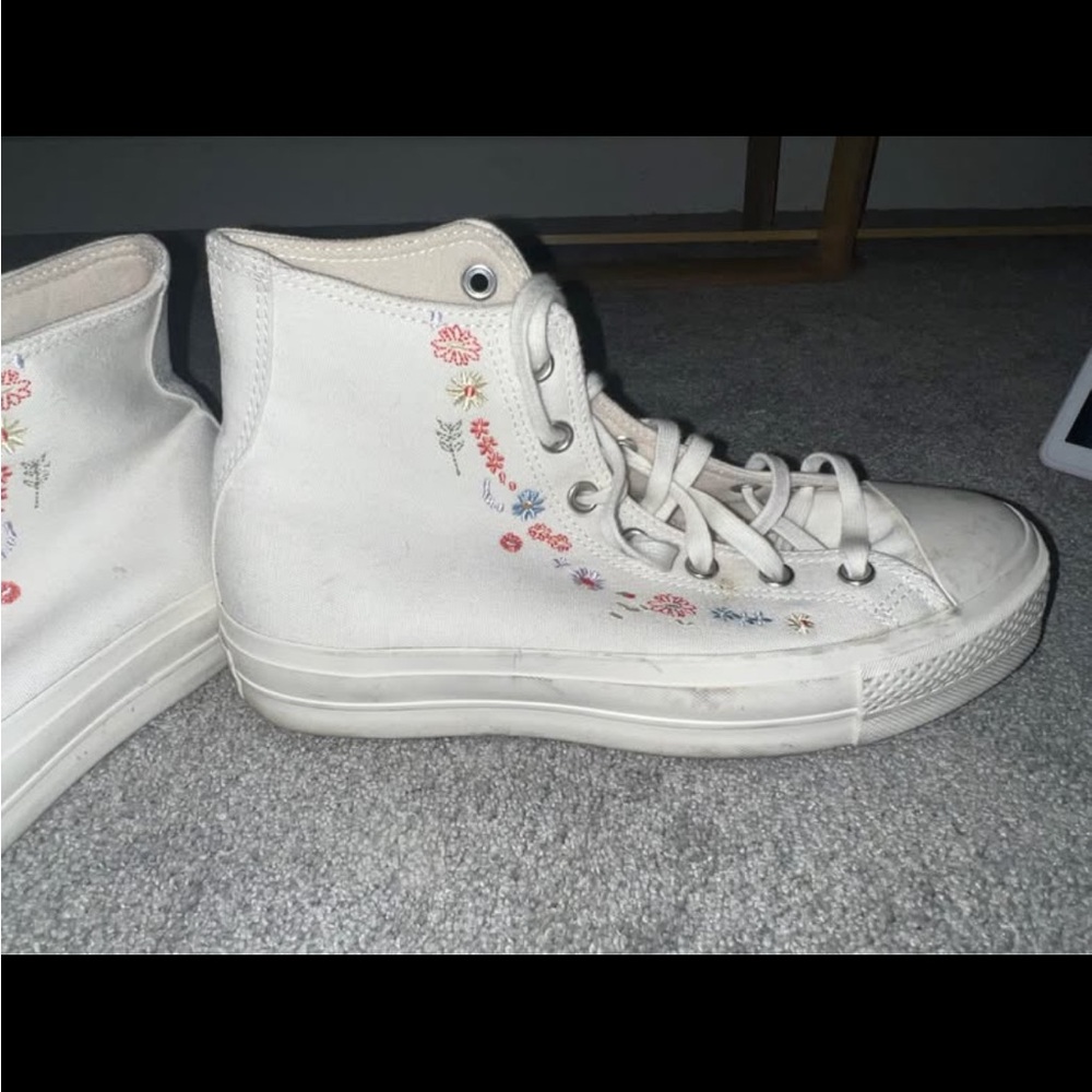 Floral Converse High-Top Sneakers